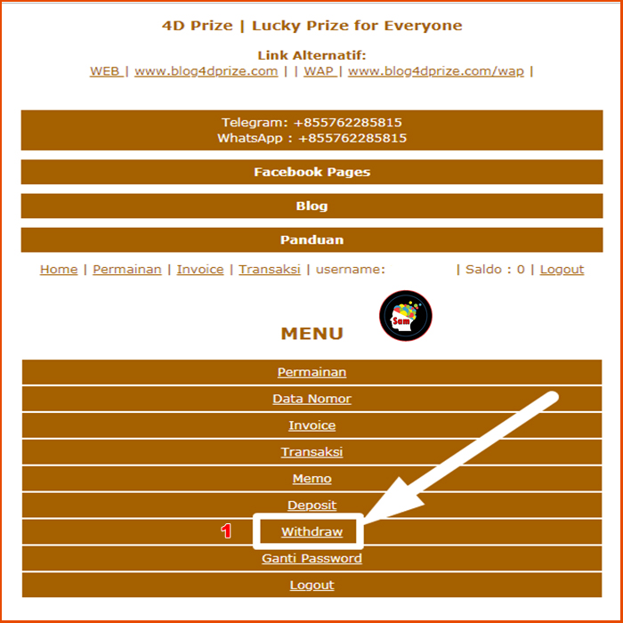 Panduan withdraw
